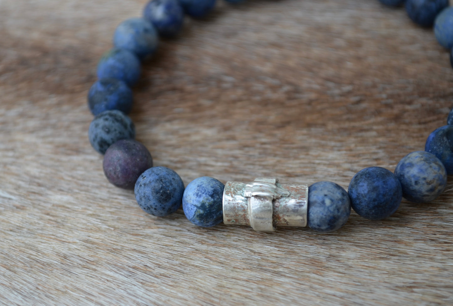 Dumortierit Armband 925 S