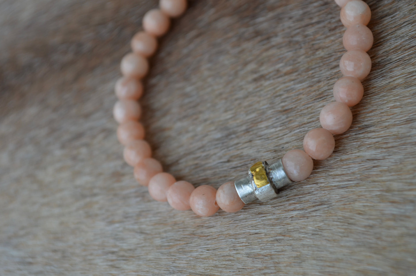 Baryt Armband 925 S / 999 FG