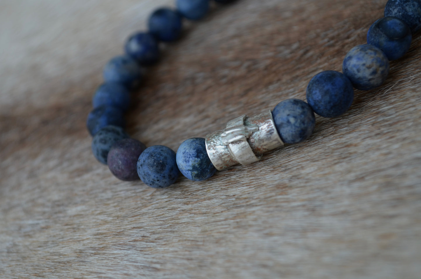 Dumortierit Armband 925 S